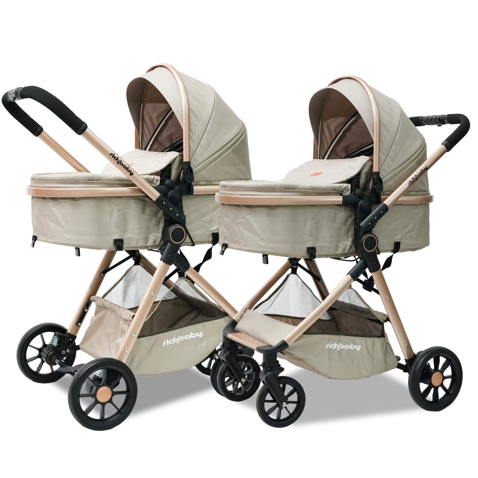 Konvertierbarer Kinderwagen zu Babytragetasche Kompakt Faltbarer Hochlandschafts-Kinderwagen mit Verdeck & Sicherheitsmerkmalen für 0-36 Monate a #2